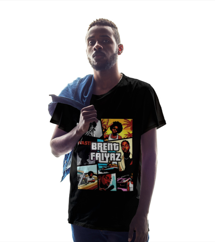 Brent Faiyaz Wasteland Multiple Panels Singer Lifestyle Retro Beach Vibe T-Shirt