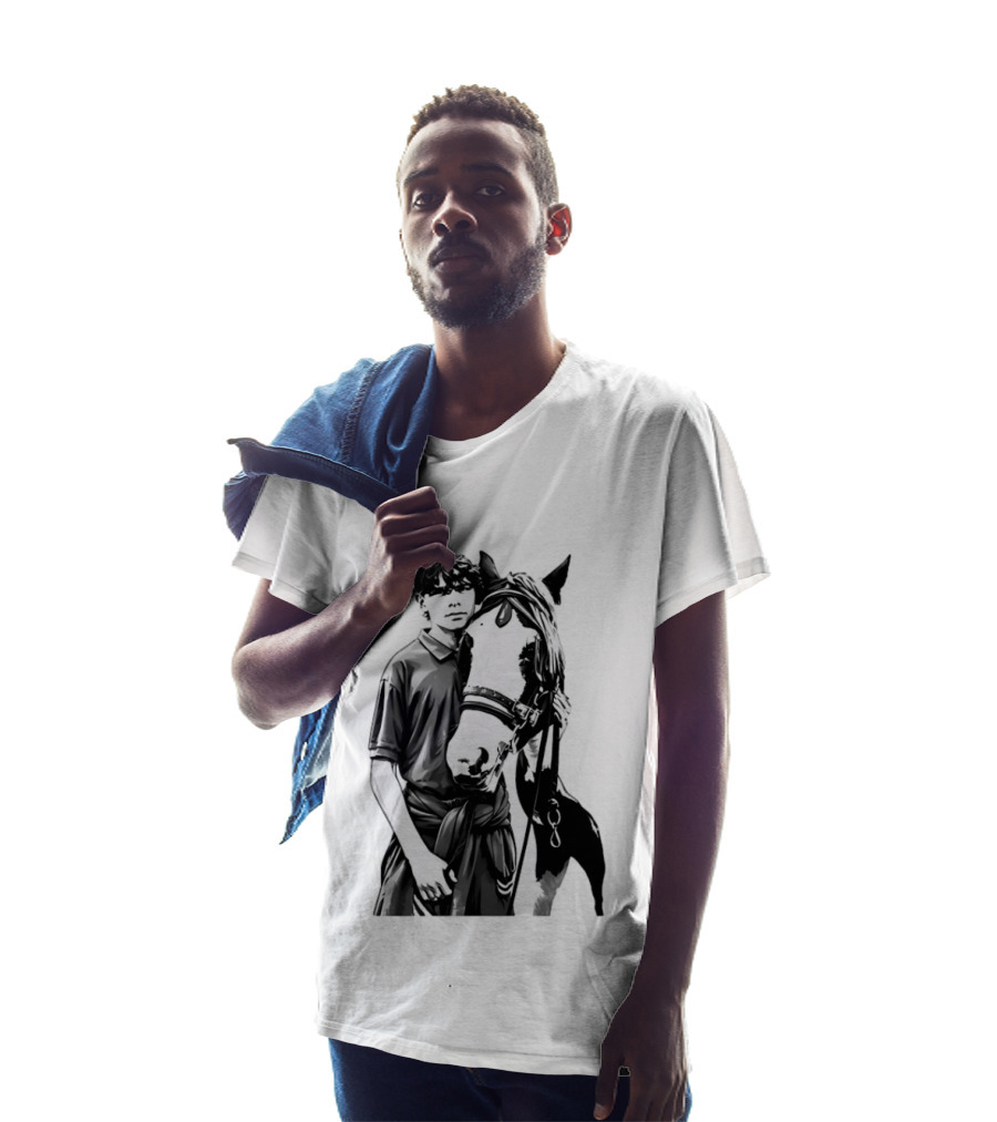 Boy With His Horse Equestrian Farm Life T-Shirt