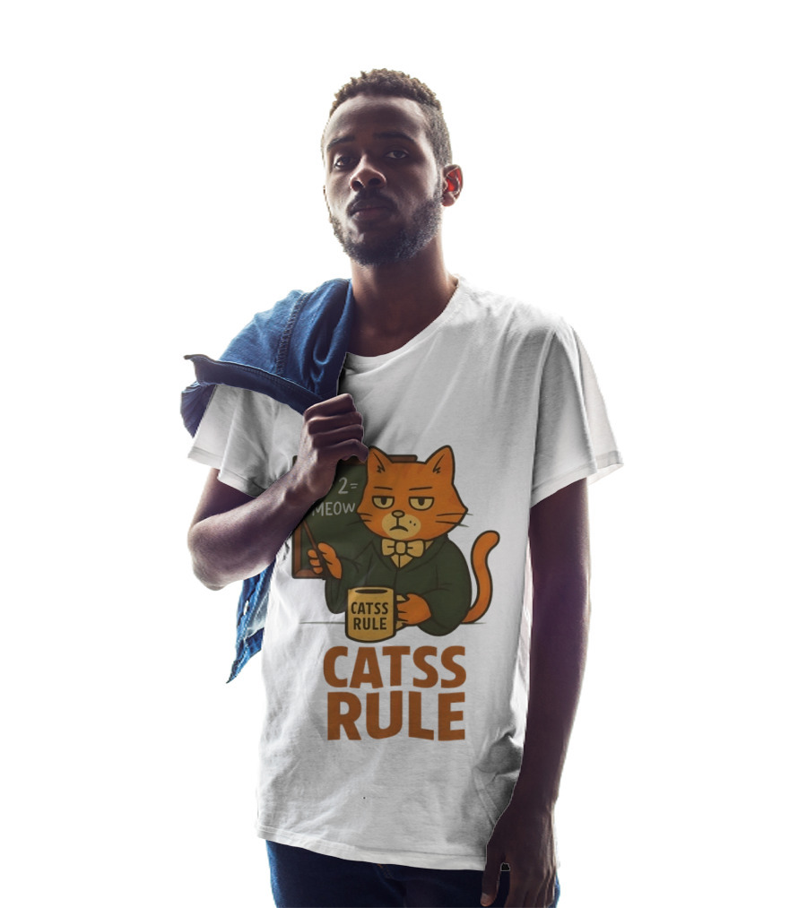 Catss Rule Teacher 2+2 Equals Meow Coffee T-Shirt