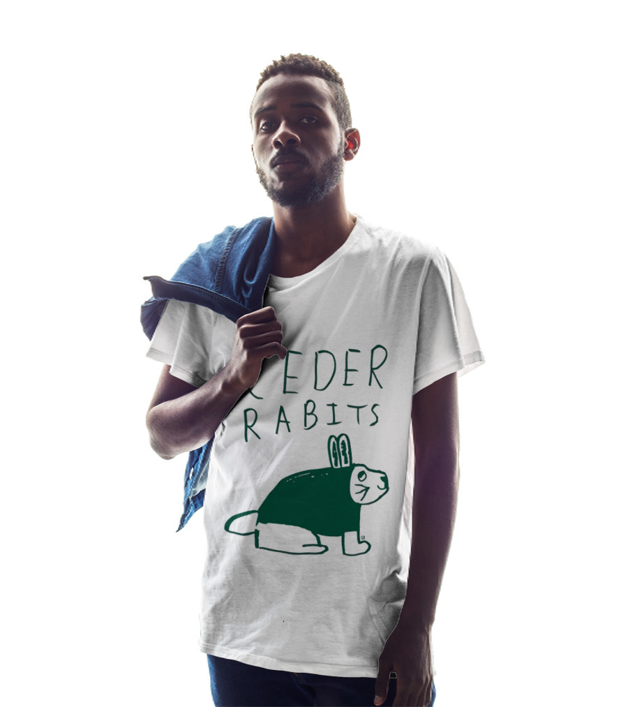 Ceder Rabits Hand Drawn Rabbit Bunny Sketch T-Shirt