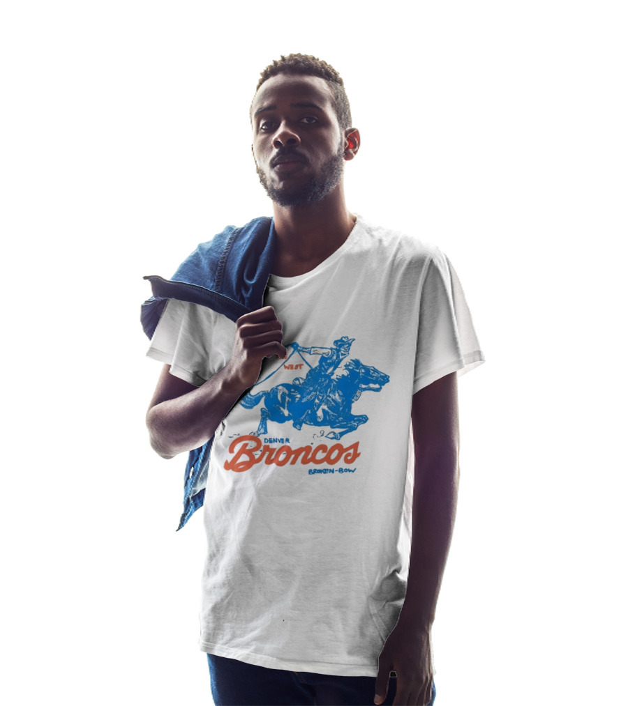 Denver Broncos Best In The West Cowboy Broken Bow T-Shirt