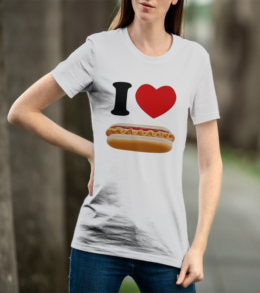 I Love Hot Dogs Summer Grilling Food T-Shirt