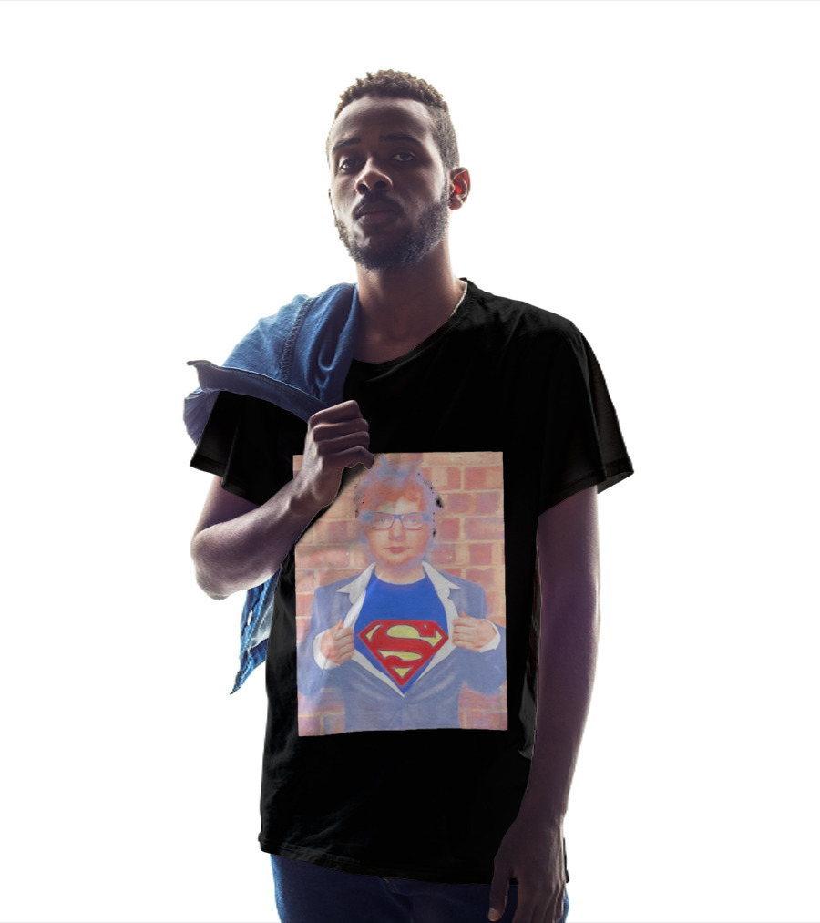 Ed Sheeran Superman Style Hero Look Iconic Rare Find T-Shirt