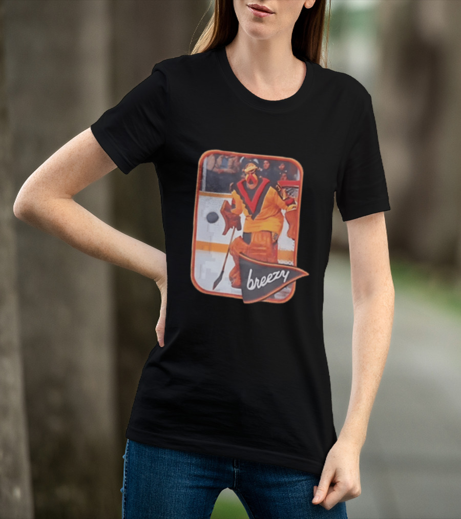 Richard Brodeur Vancouver Canucks NHL Breezy Retro Goalie Gear T-Shirt