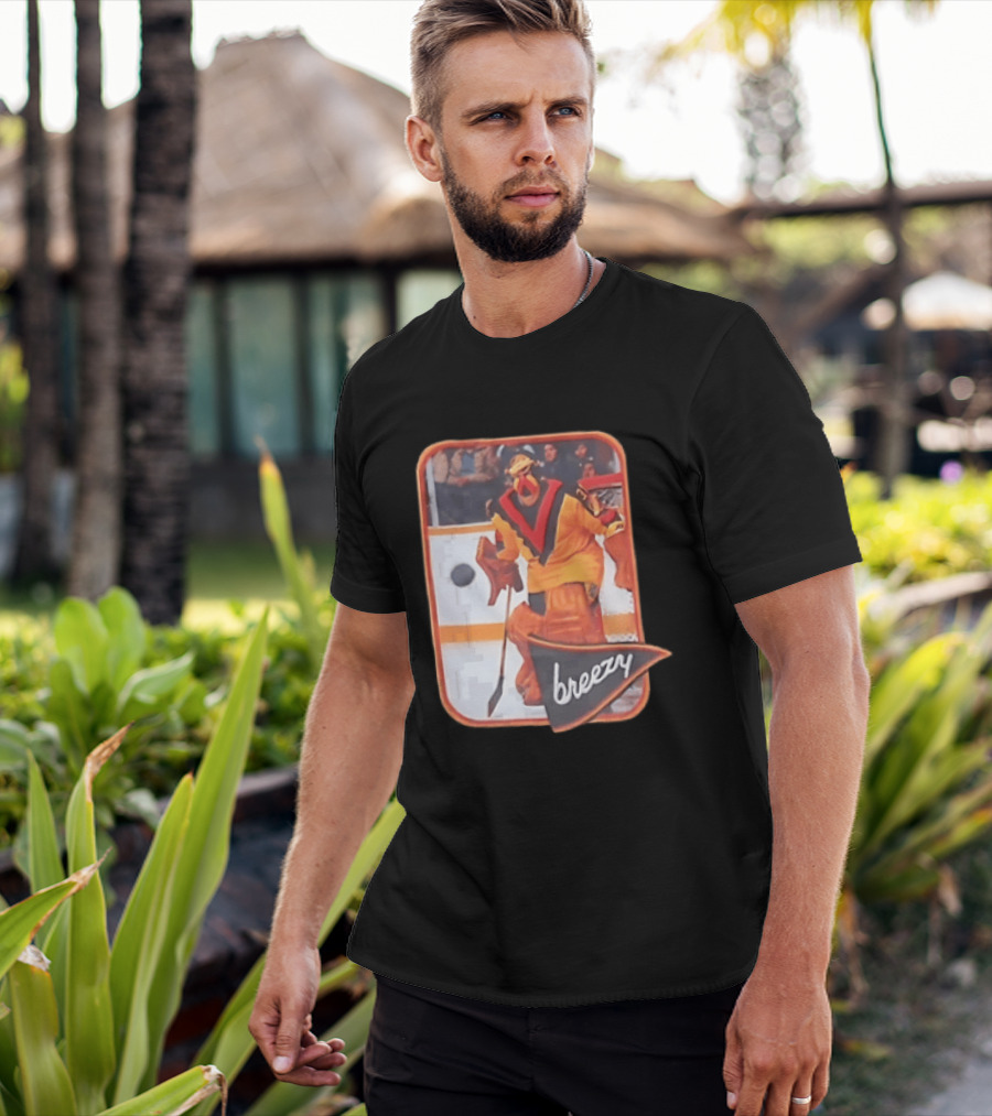 Richard Brodeur Vancouver Canucks NHL Breezy Retro Goalie Gear T-Shirt