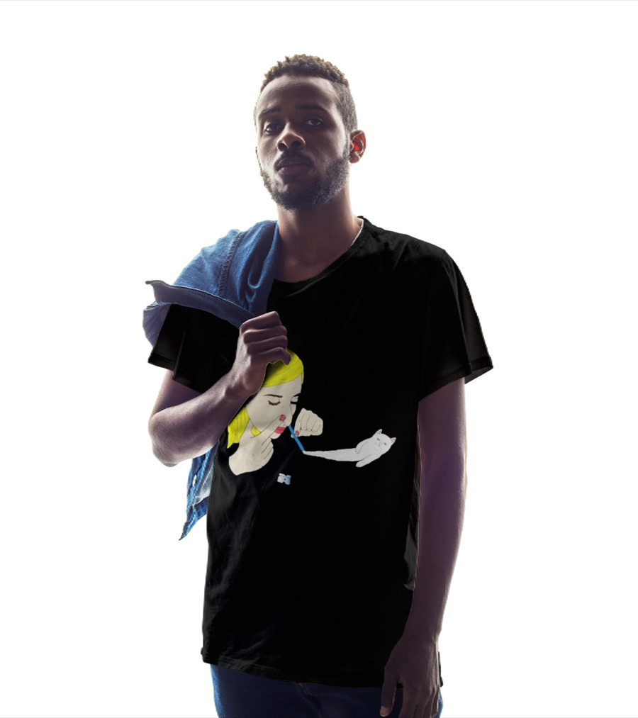 Ripndip Nermal Snorting Cat Blonde Girl Streetwear T-Shirt