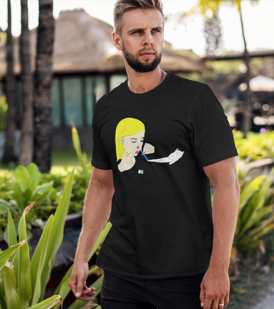 Ripndip Nermal Snorting Cat Blonde Girl Streetwear T-Shirt