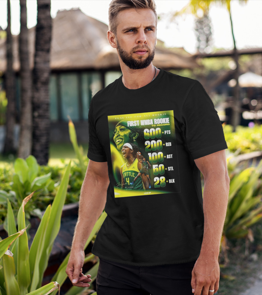 Flau'jae For All Rookie First WNBA Rookie To Record 600+ PTS 200+ REB 100+ AST 50+ STL 28+ BLK Seattle T-Shirt