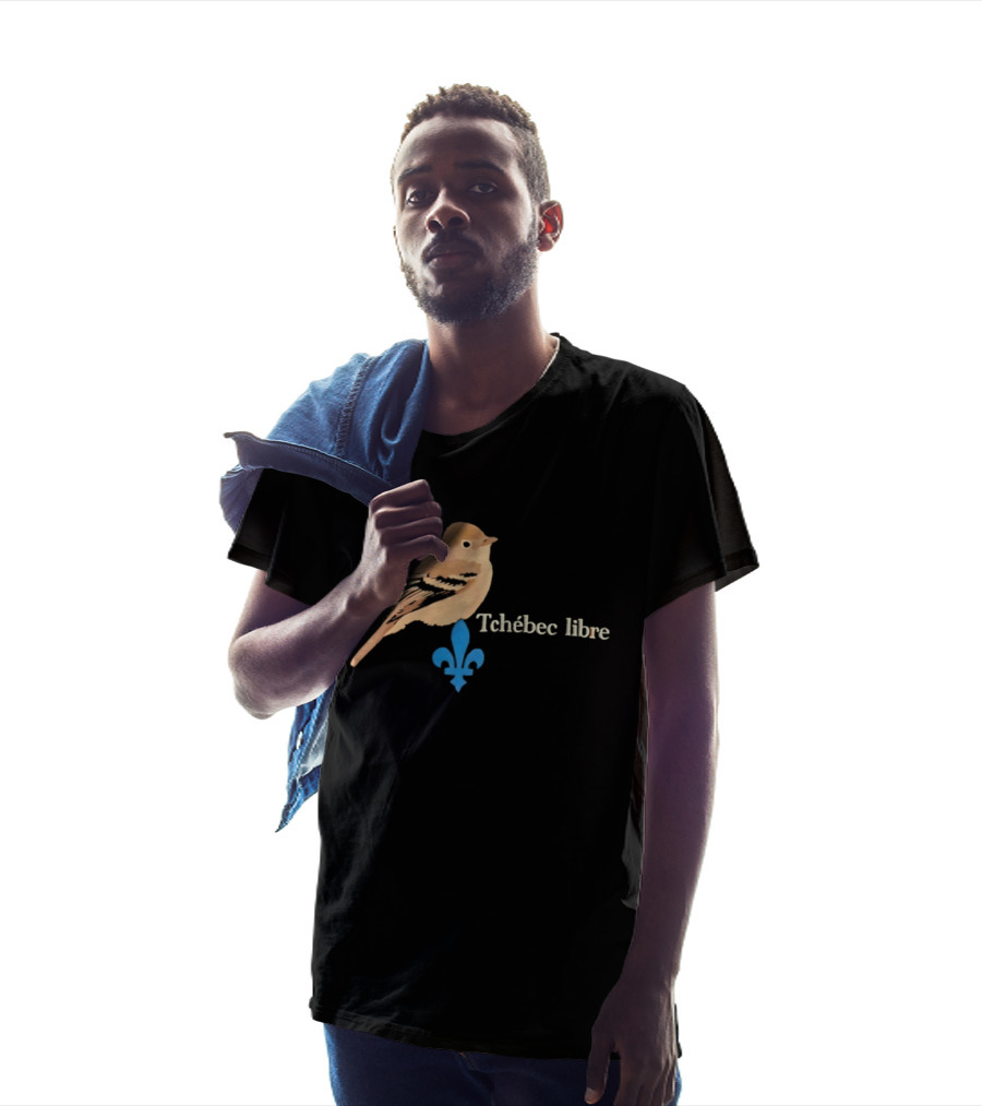 Tchébec Libre Fleur De Lis Quebec Bird T-Shirt