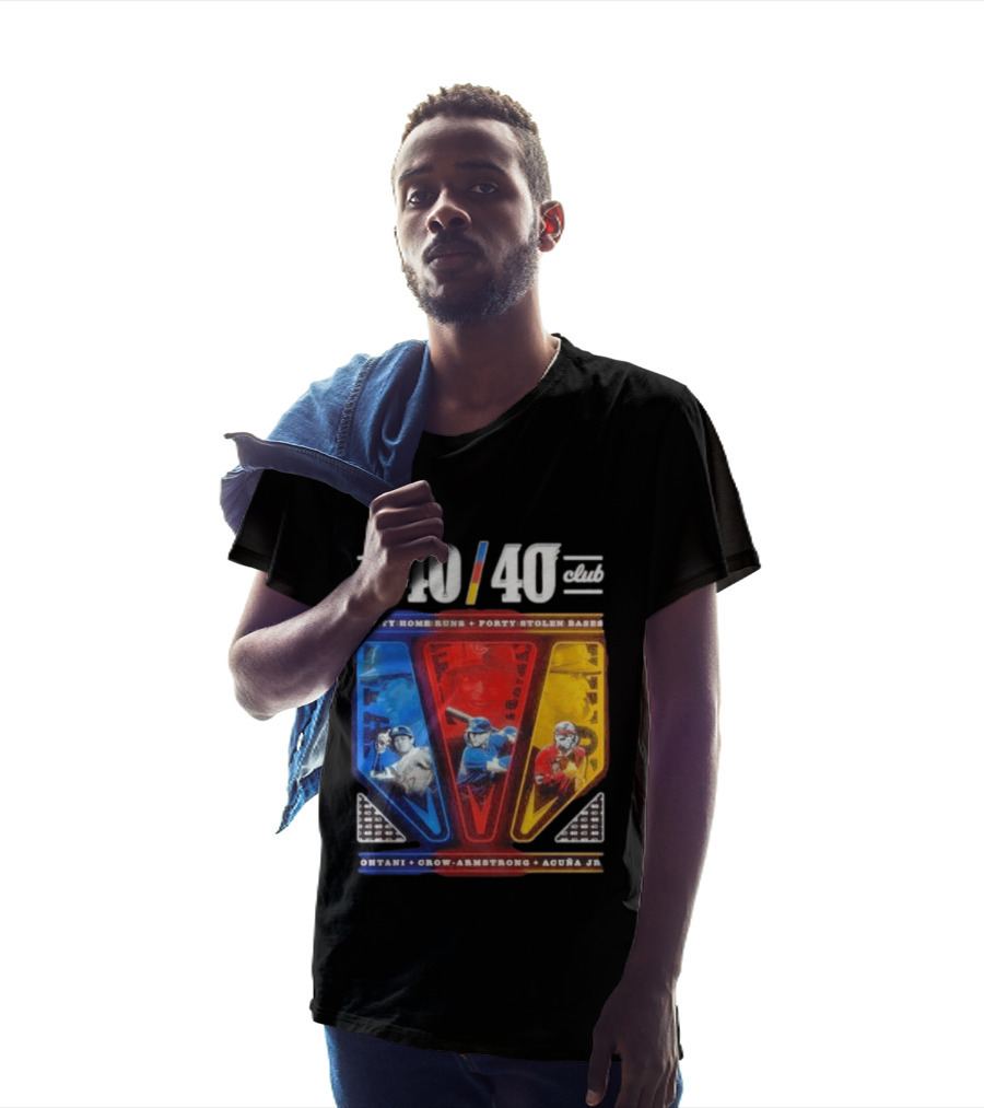 The 40 40 Club Forty Home Runs Forty Stolen Bases Ohtani Crow Armstrong Acuña Jr T-Shirt