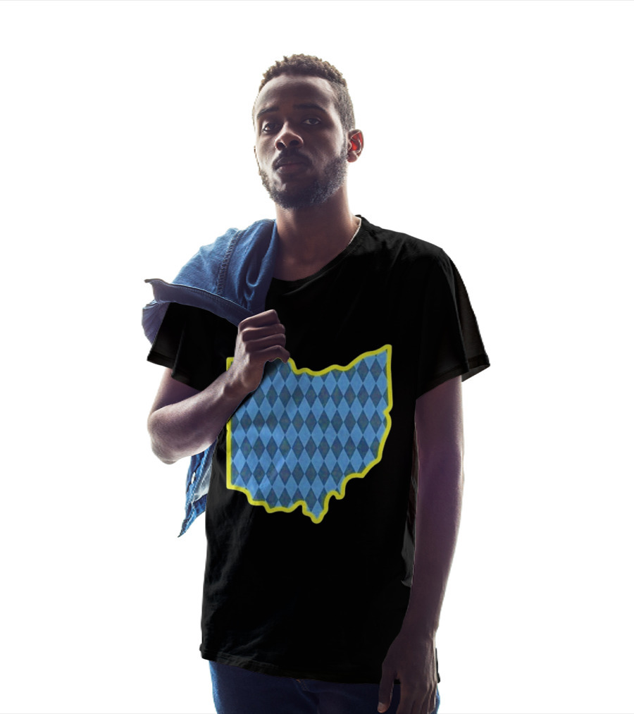 Oktoberfest Ohio Bavarian Diamond Pattern Map T-Shirt