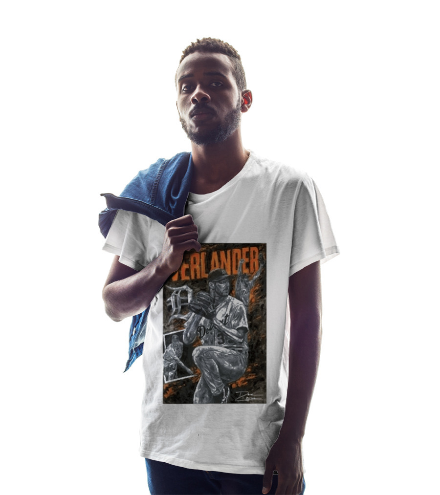 Detroit Tigers Verlander Baseball Legend 35 Pitcher T-Shirt