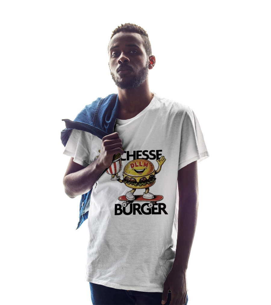 Hong Kong Dllm Chesse Burger Skateboard Fries T-Shirt