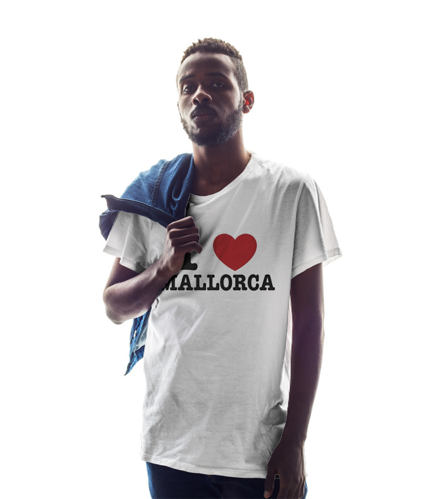 I Love Mallorca Spain Travel Vacation Balearic Islands Iconic Heart T-Shirt