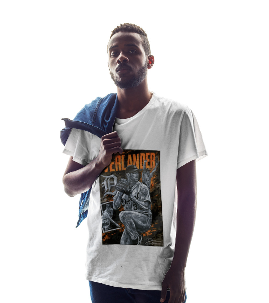 Verlander Detroit Tigers MLB Pitcher 35 Baseball T-Shirt