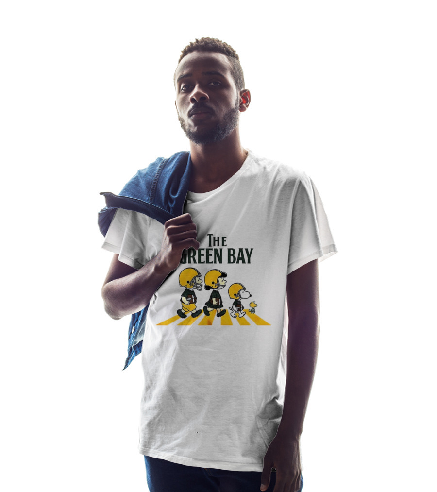 The Green Bay Abbey Road Comic Characters Football Crossing T-Shirt