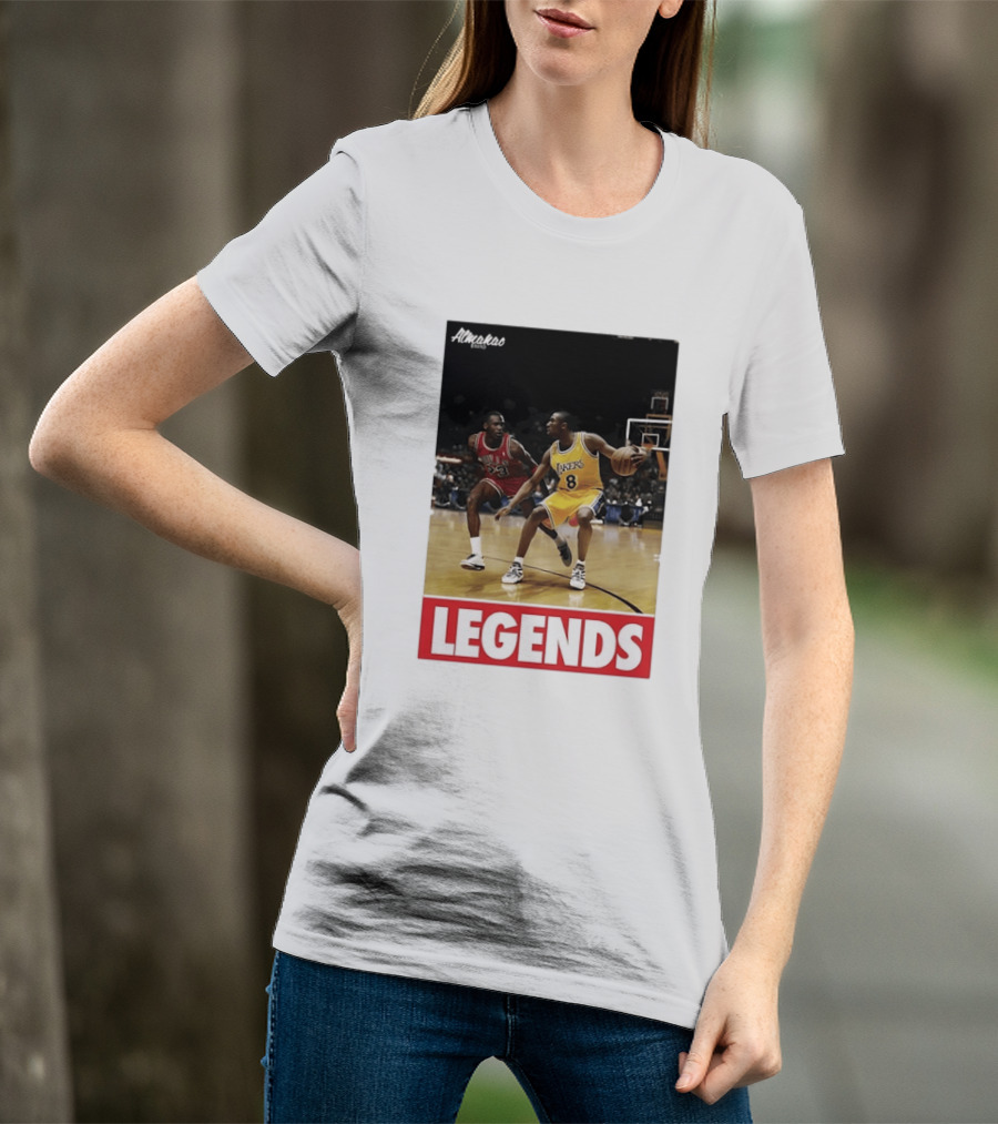 Michael Jordan Vs Kobe Bryant Legends Chicago Bulls Lakers T-Shirt