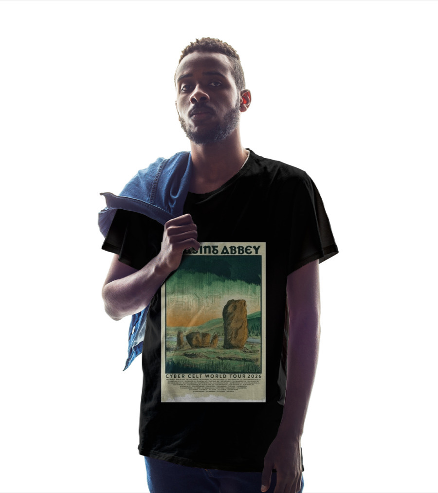 Chasin Abbey Cyber Celt World Tour 2026 Stone Circle Landscape T-Shirt