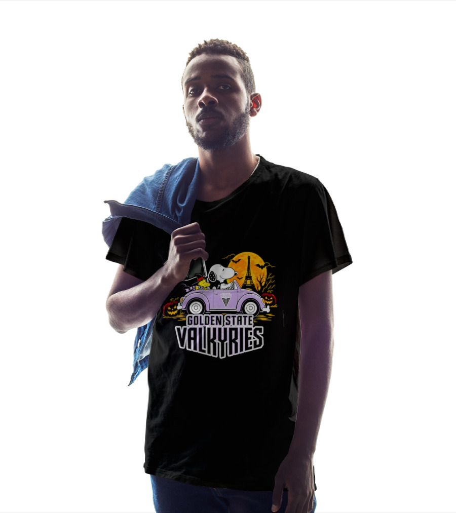 Golden State Valkyries Snoopy Woodstock Halloween Ride T-Shirt