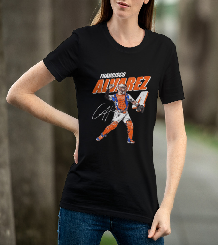 Francisco Alvarez New York Mets Number 4 Catcher T-Shirt