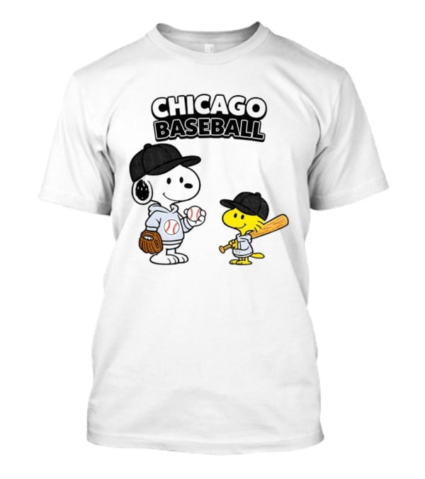 Chicago Baseball Snoopy Woodstock White Sox Peanuts MLB T-Shirt