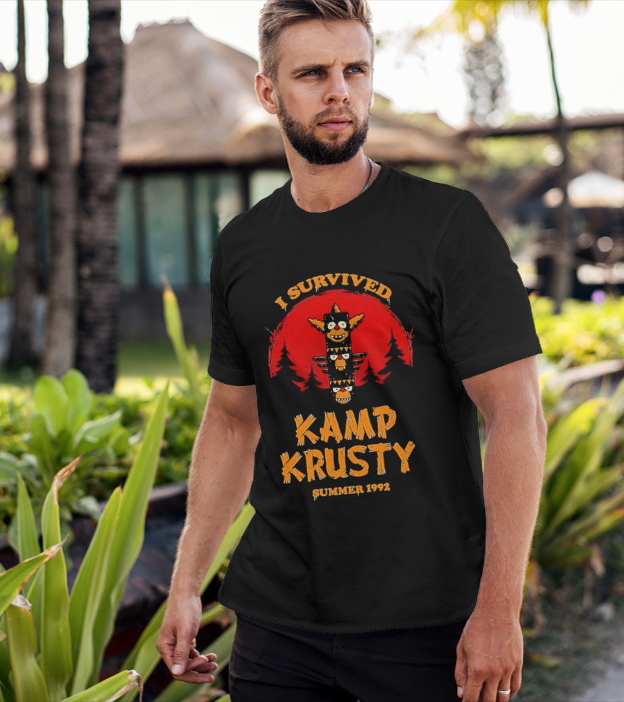 I Survived Kamp Krusty Summer 1992 Nostalgic Cartoon Adventure T-Shirt