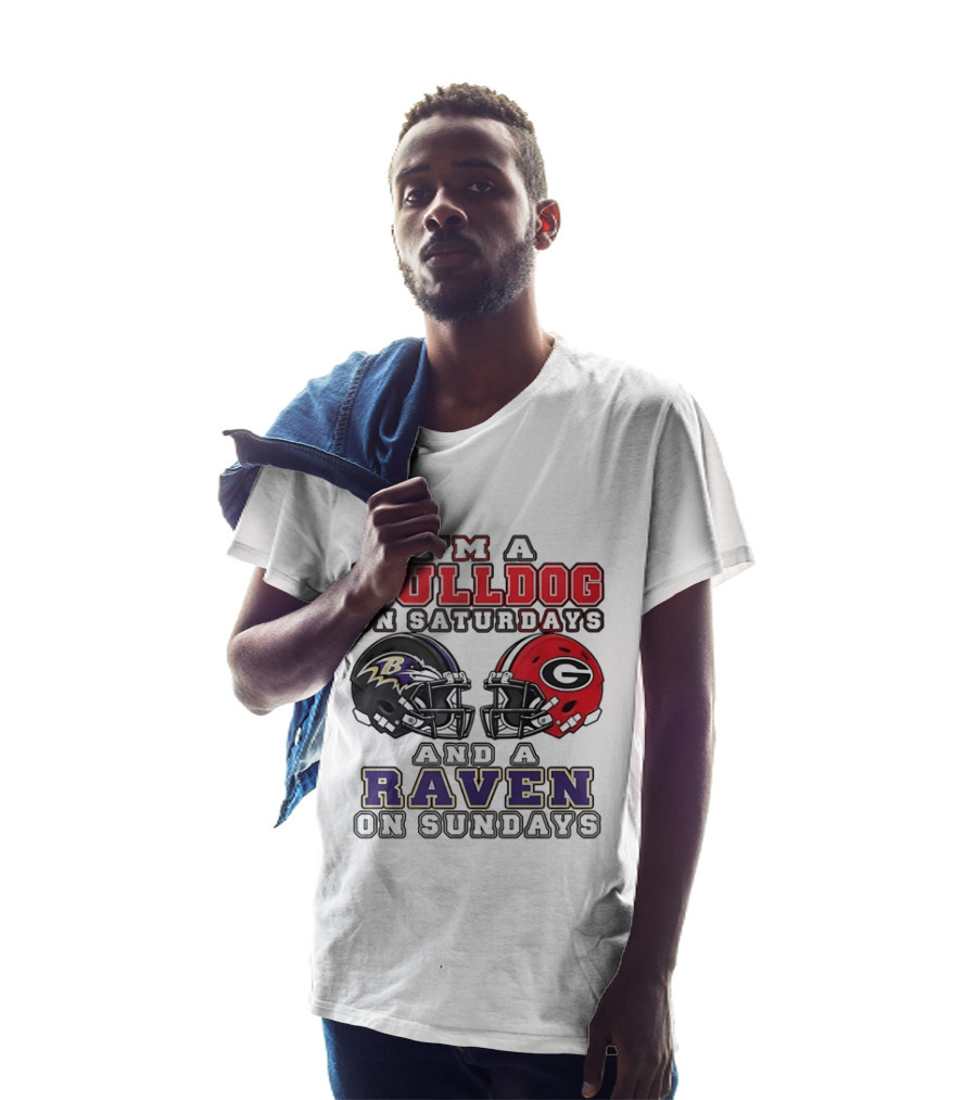 I'm A Bulldog On Saturdays And A Raven On Sundays Sports Team Pride T-Shirt