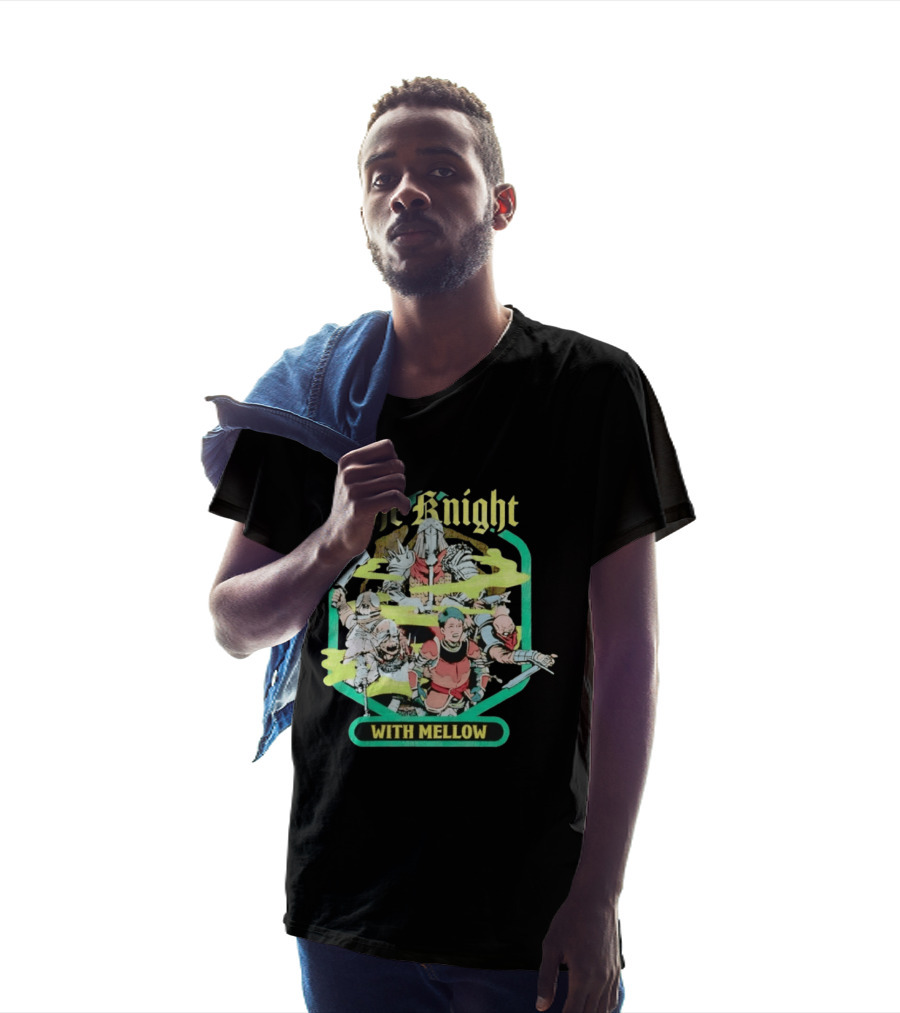 The Knight With Mellow Distressed Fantasy Warrior T-Shirt