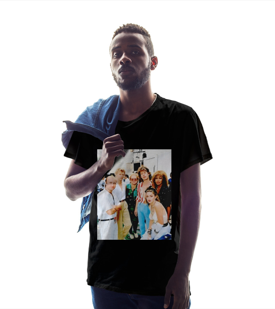 Live Aid Legends Phil Collins Mick Jagger Madonna And Tina Turner T-Shirt