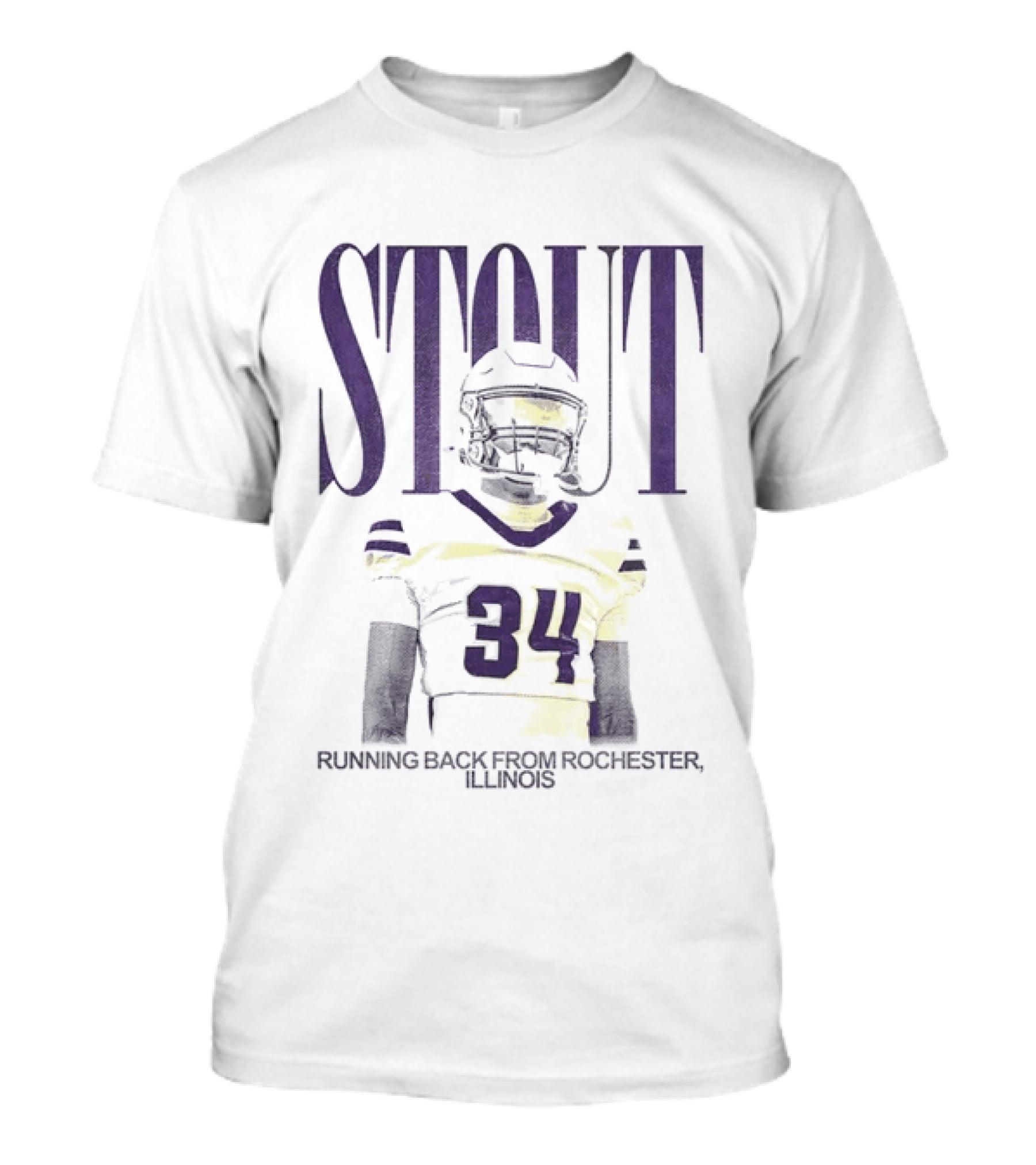 Stout 34 Running Back From Rochester Illinois T-Shirt