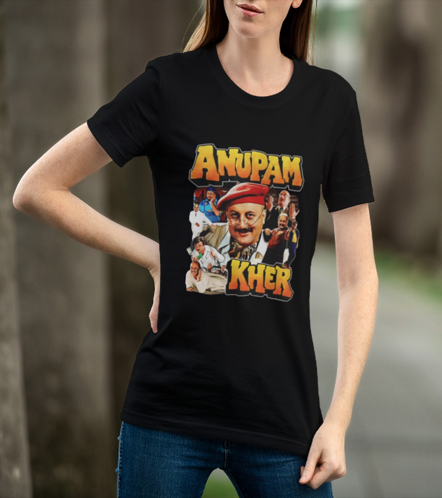 Anupam Kher Iconic Characters Collage T-Shirt