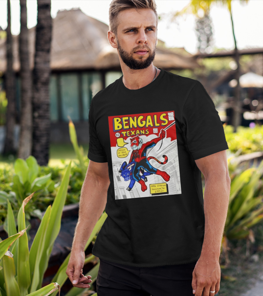 Bengals Vs Texans Week 2 Game Day NRG Stadium Houston 1PM EST Comic T-Shirt