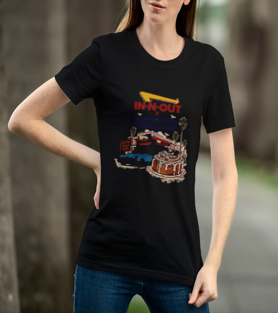 IN N OUT Cinnabon Sweet Stops Better Together Vintage Vibes T-Shirt