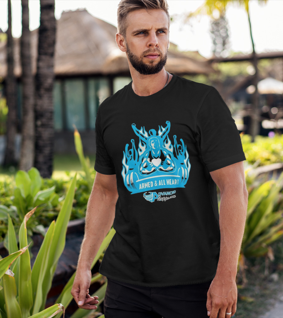 Armed & All Heart Advanced Supps Bodybuilding Fitness Motivation T-Shirt