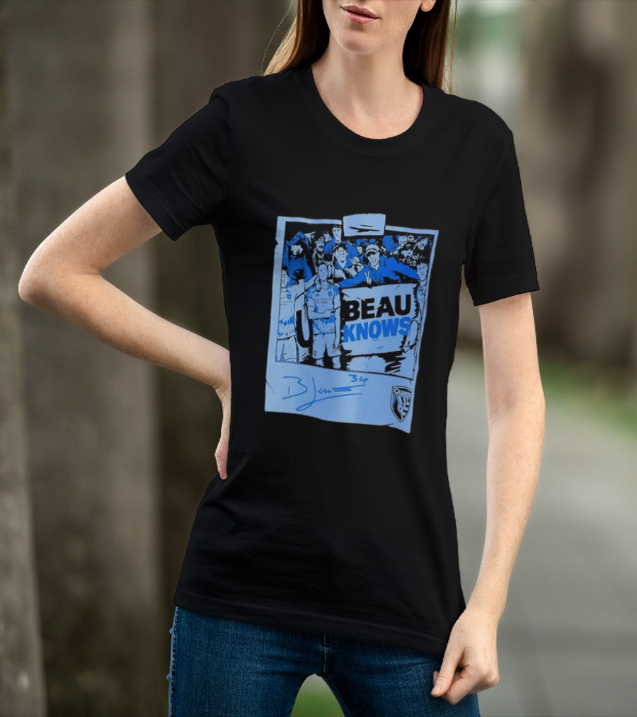 Beau Knows San Jose Earthquakes Soccer Fan Art Blue Signature T-Shirt
