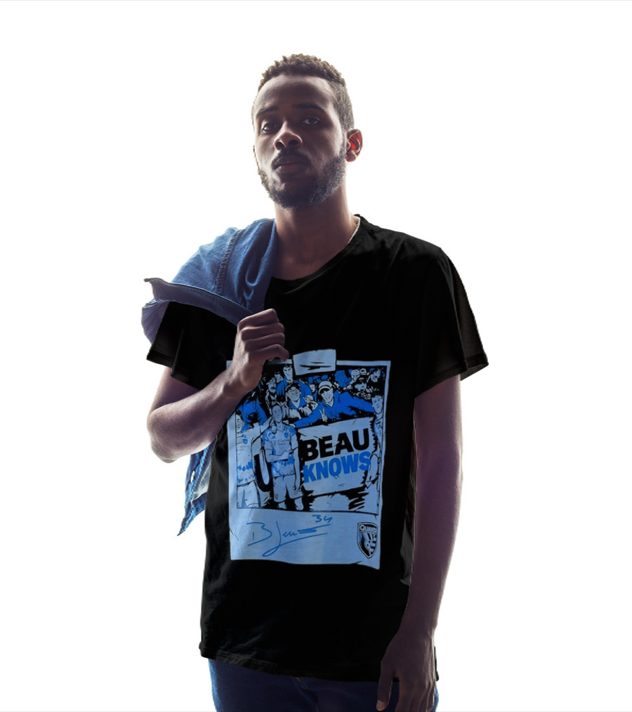 Beau Knows San Jose Earthquakes Soccer Fan Art Blue Signature T-Shirt