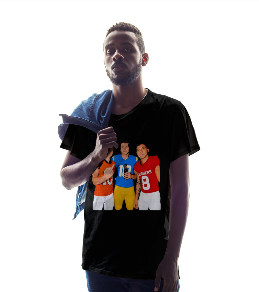 Bo Nix Justin Herbert Dillon Gabriel Football Players Gesture And Cigarette T-Shirt