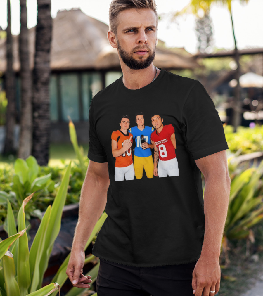 Bo Nix Justin Herbert Dillon Gabriel Football Players Gesture And Cigarette T-Shirt