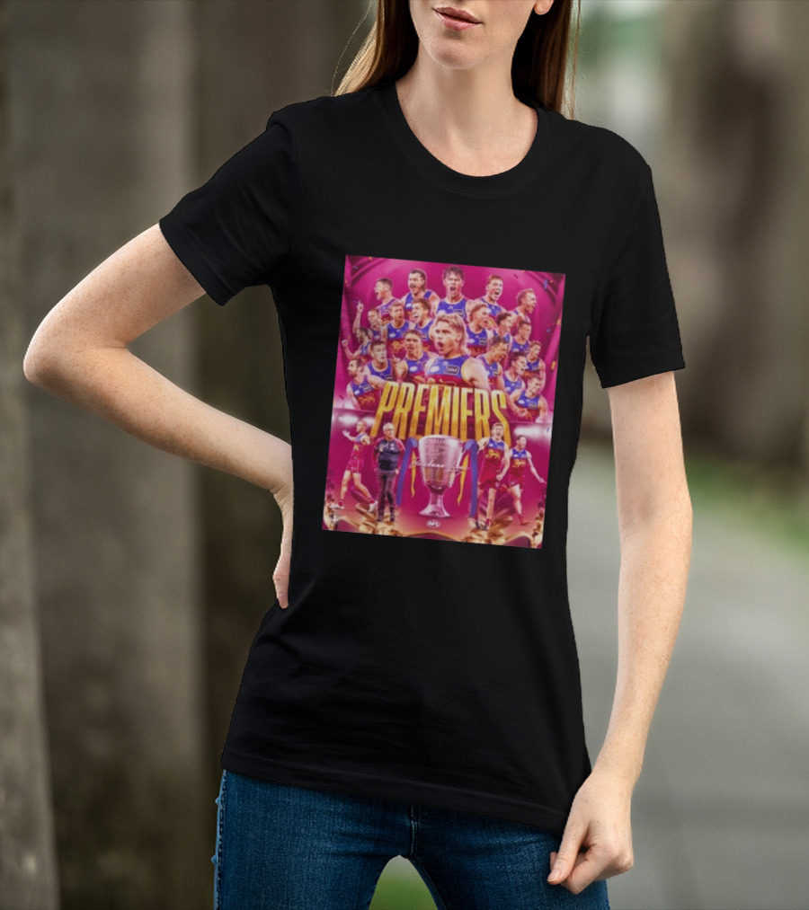 Brisbane Lions AFL 2026 Premiers Premiership Cup Celebration T-Shirt