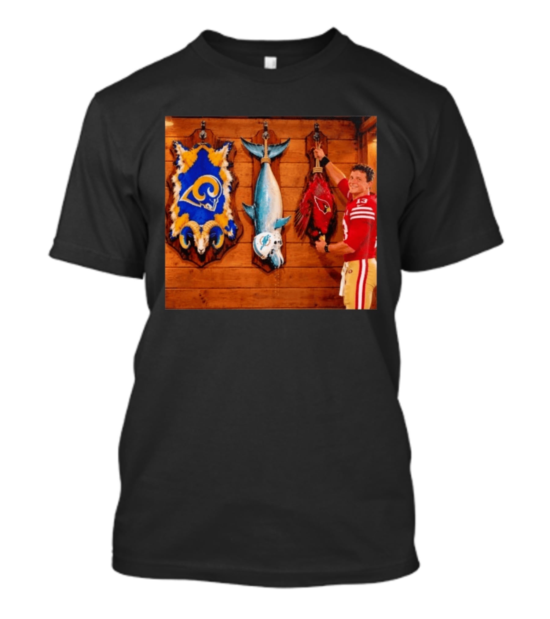 Brock Purdy San Francisco 49ers Los Angeles Rams Miami Dolphins Arizona Cardinals Victory Display T-Shirt