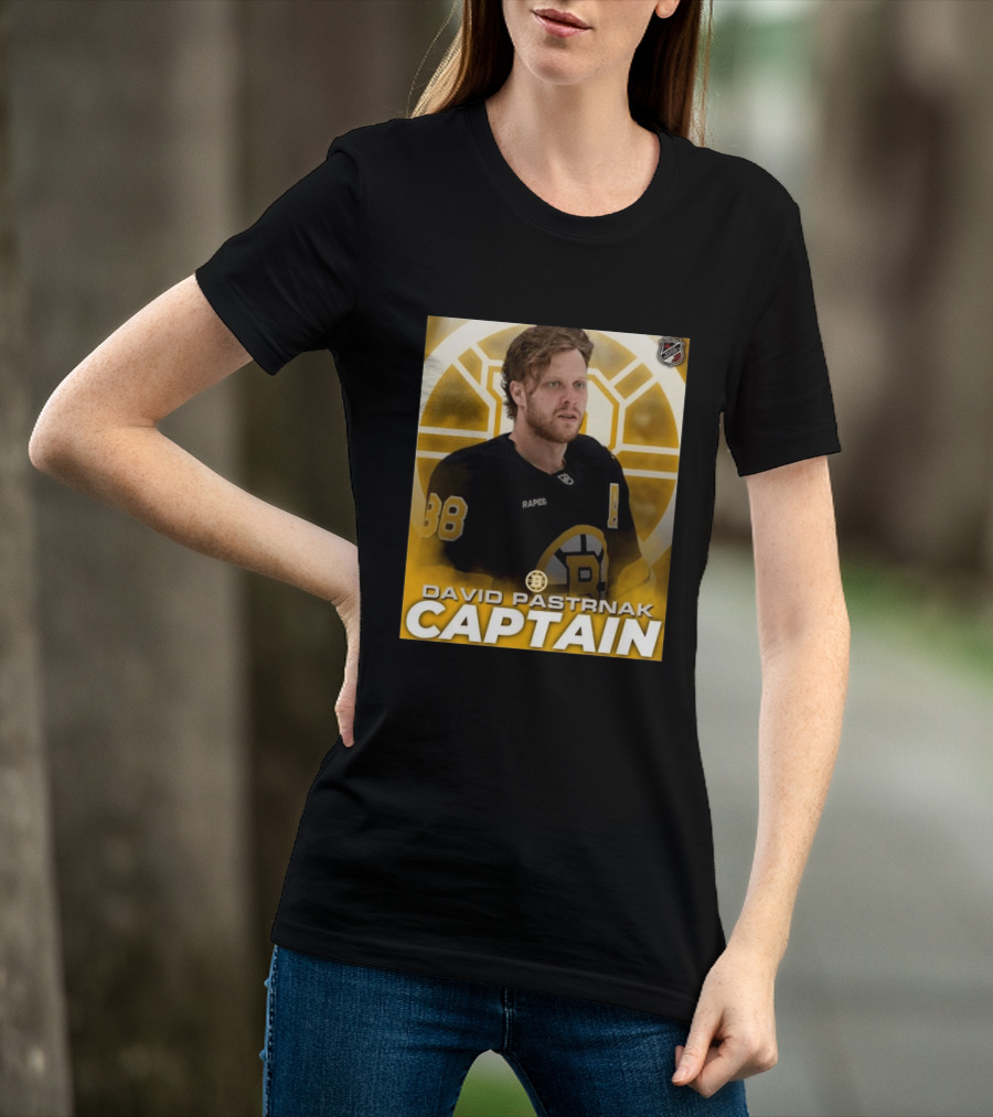 David Pastrnak Captain Boston Bruins NHL Hockey 88 T-Shirt