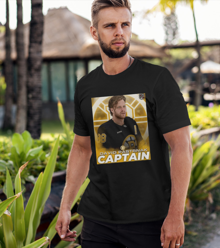 David Pastrnak Captain Boston Bruins NHL Hockey 88 T-Shirt
