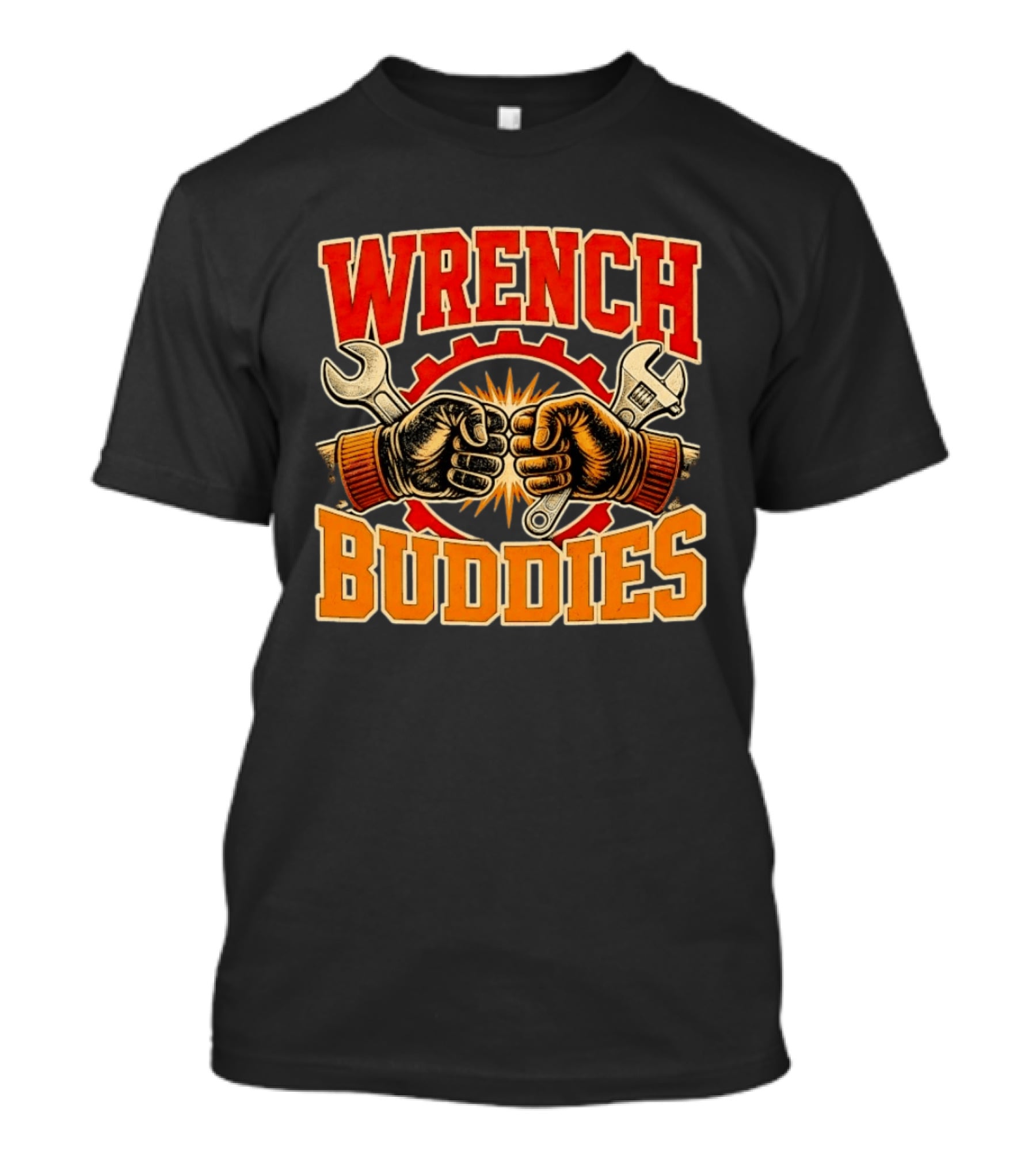 Wrench Buddies Fist Bump Mechanics Gear Tools T-Shirt