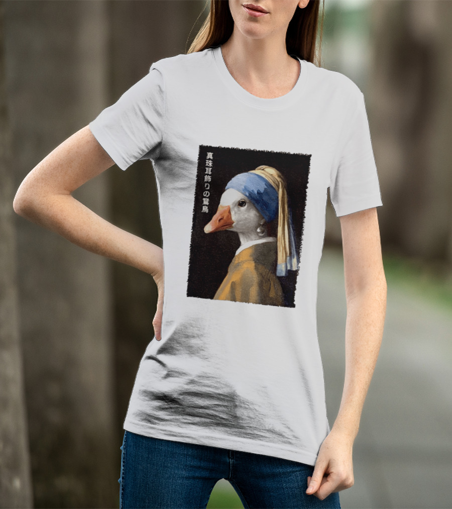 Goose With A Pearl Earring Meme Japanese T-Shirt