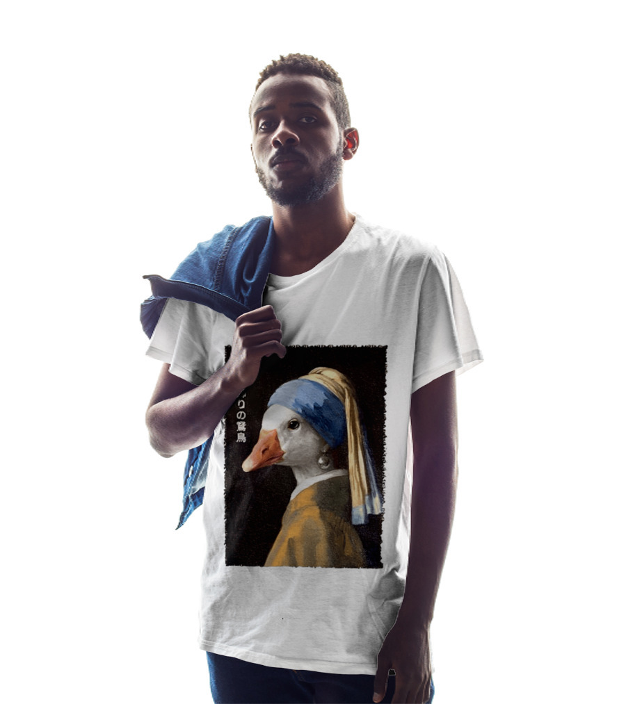 Goose With A Pearl Earring Meme Japanese T-Shirt