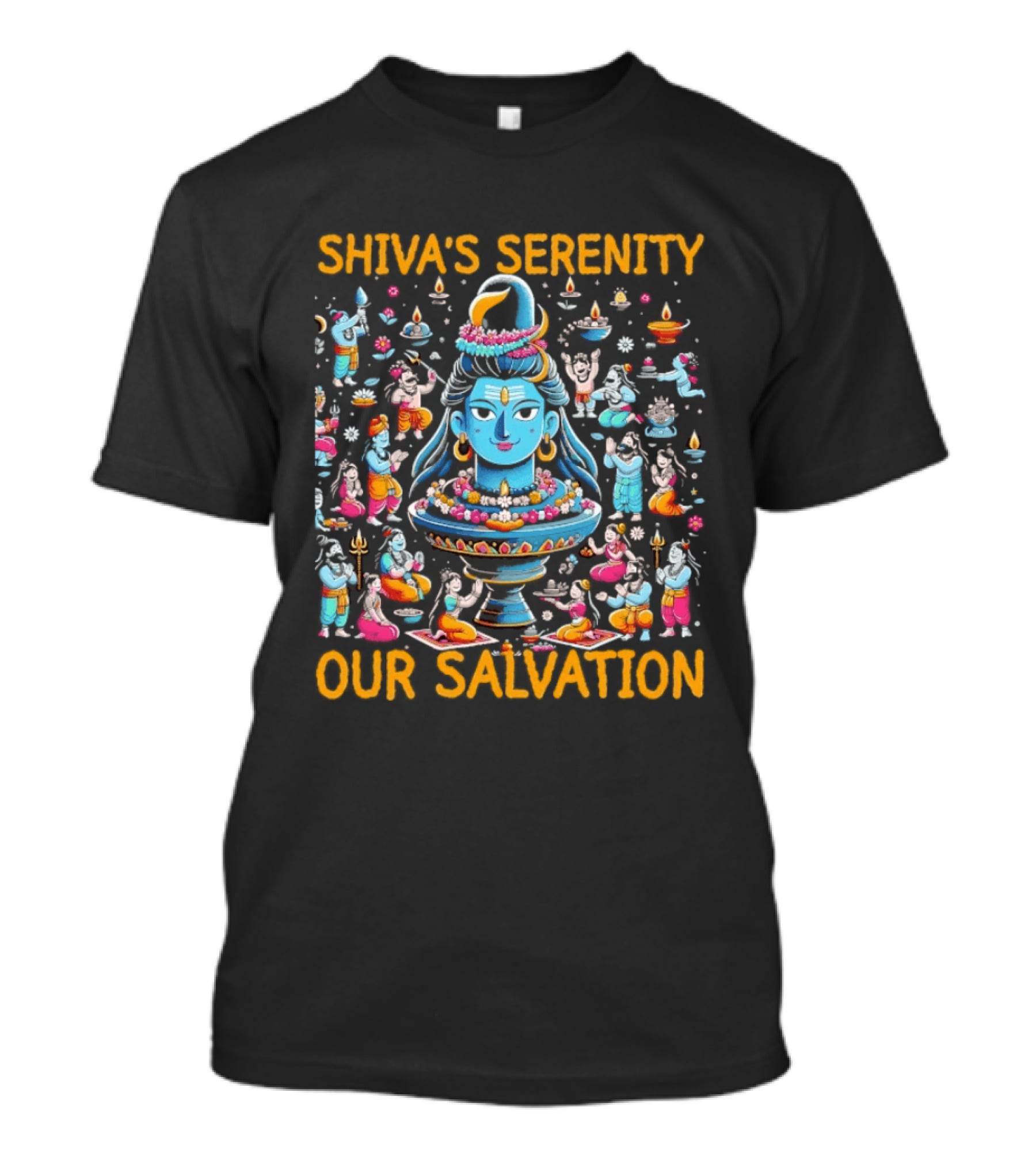 Shiva's Serenity And Salvation Lord Shiva With Divine T-Shirt