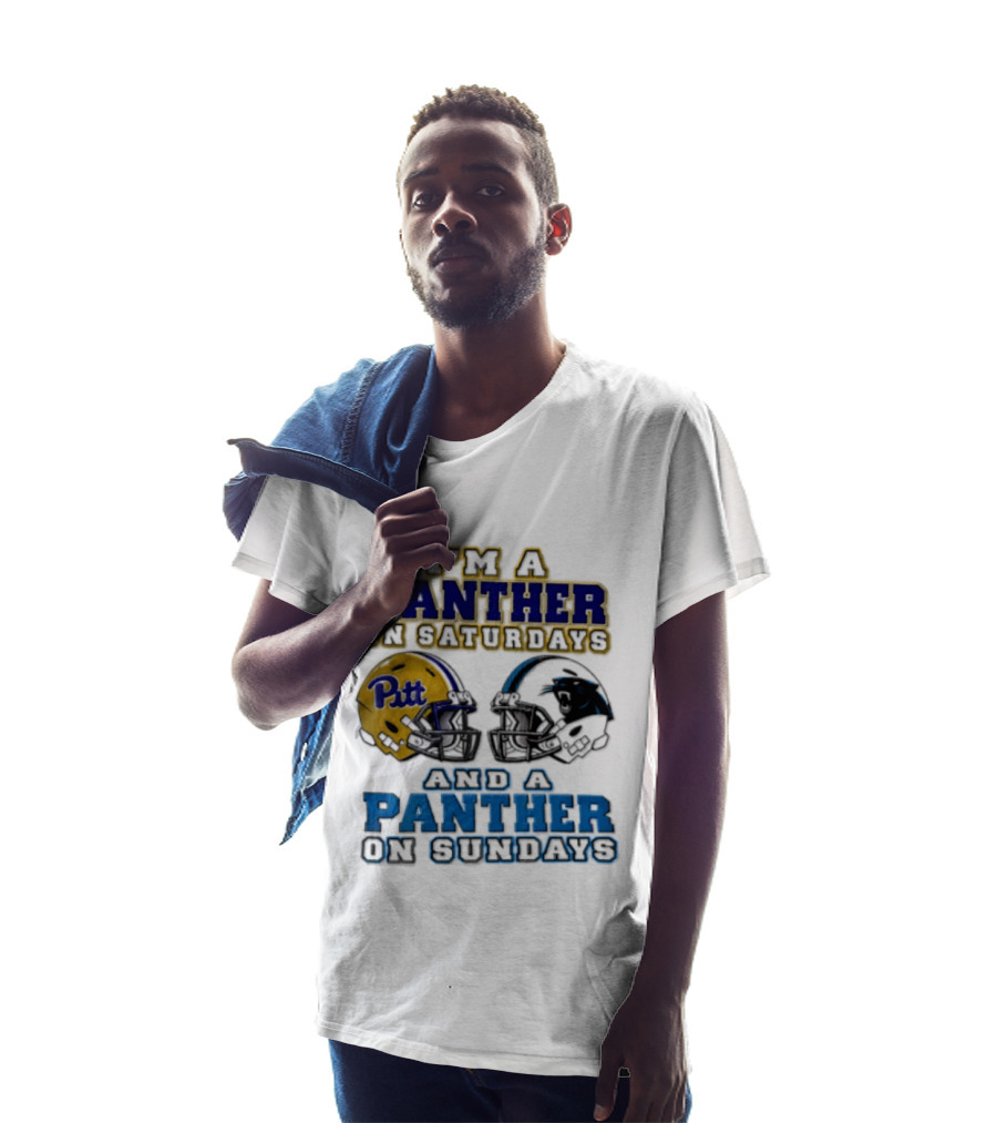 I'm A Panther On Saturdays Pitt Helmet And A Panther On Sundays T-Shirt