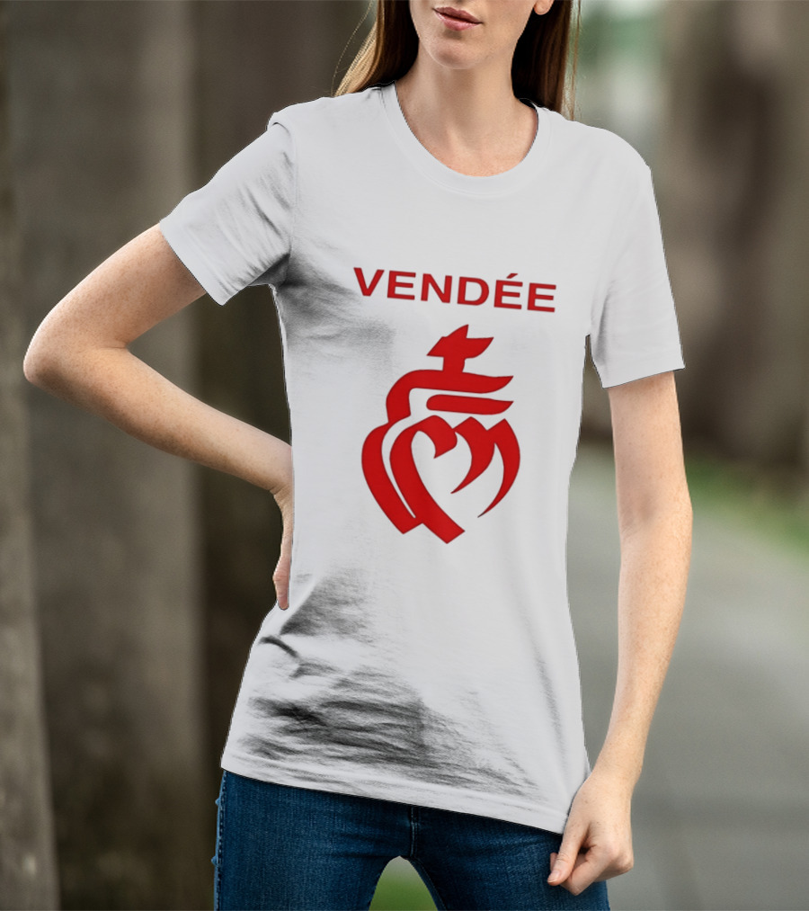 Vendée Sacred Heart Emblem France T-Shirt