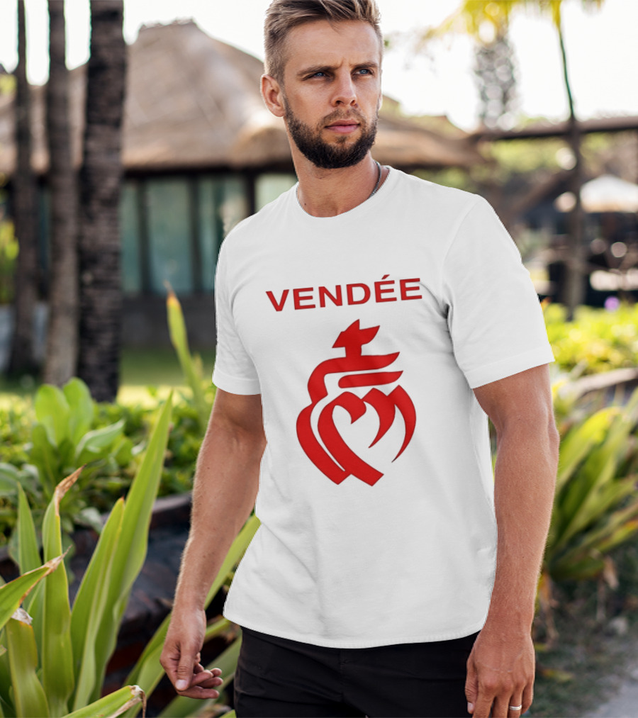 Vendée Sacred Heart Emblem France T-Shirt