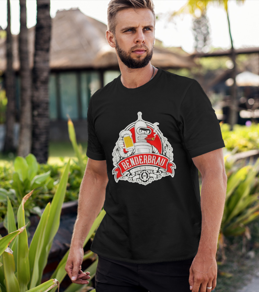 Benderbrau Premium Beer Futurama Bender T-Shirt